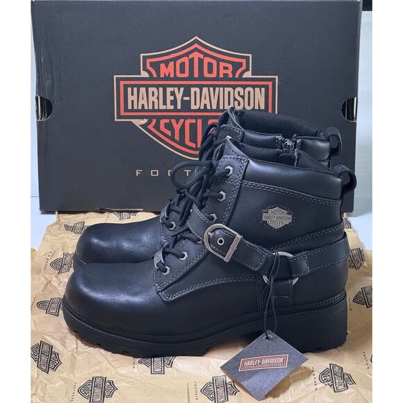 Harley Davidson Tegan Harness Boots with Buckle- New in Box! - Picture 1 of 16